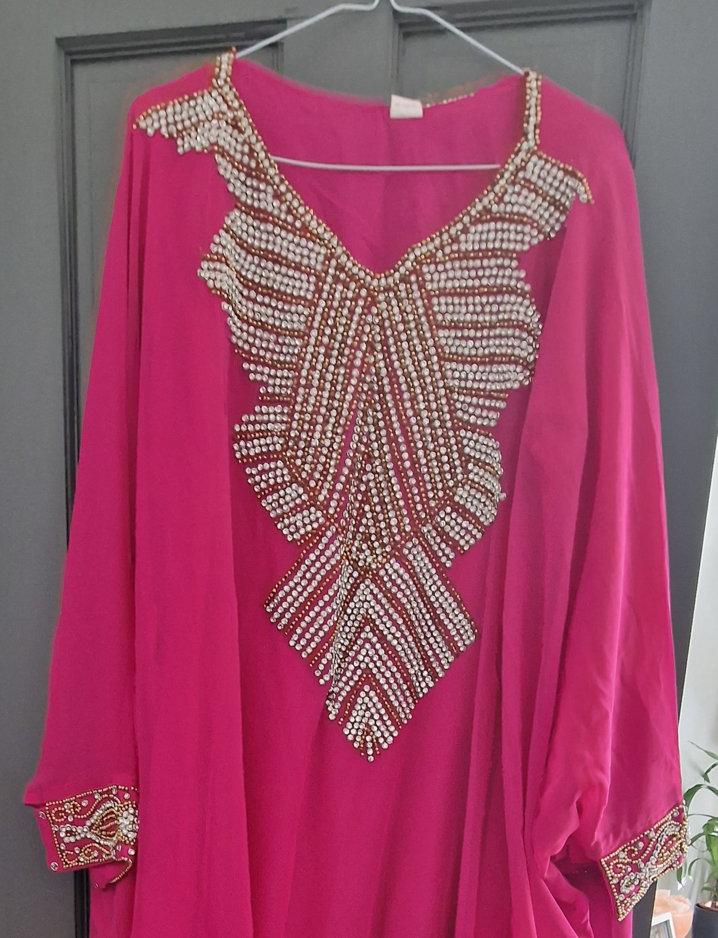 Handmade embroidered kaftan