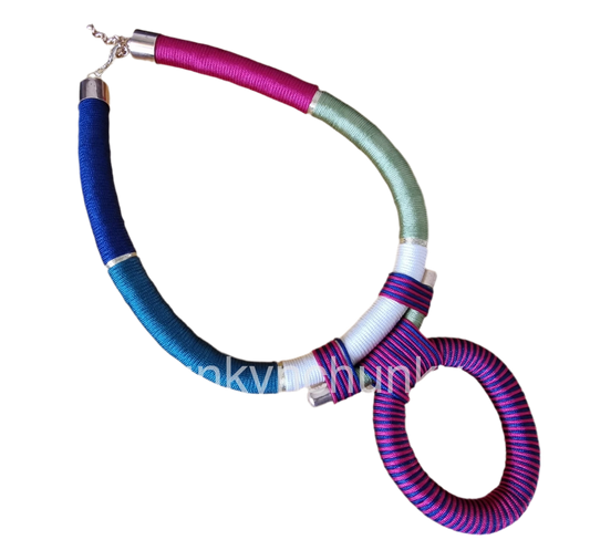 Multi- coloured statement necklace