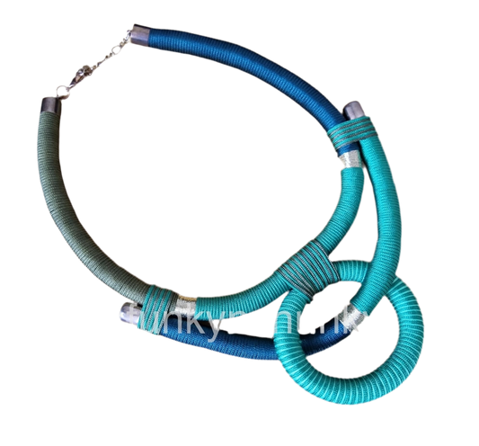 Green statement necklace