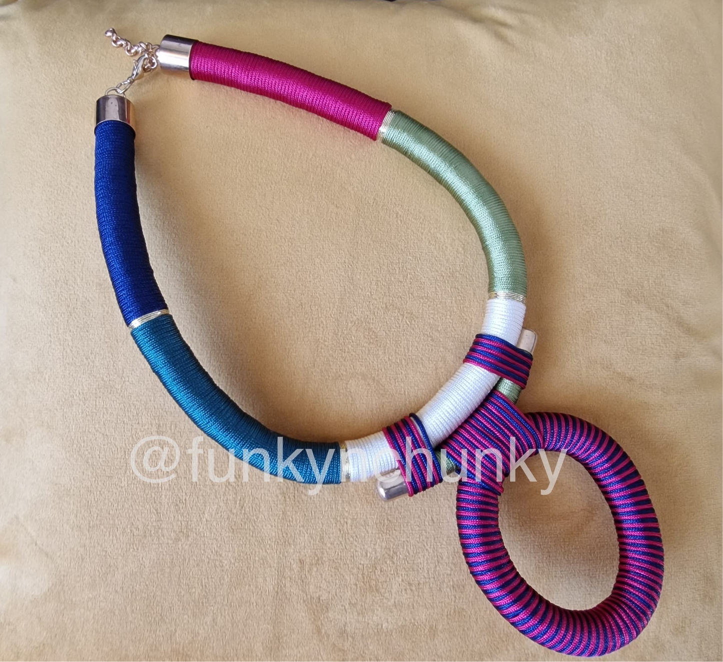Multi- coloured statement necklace
