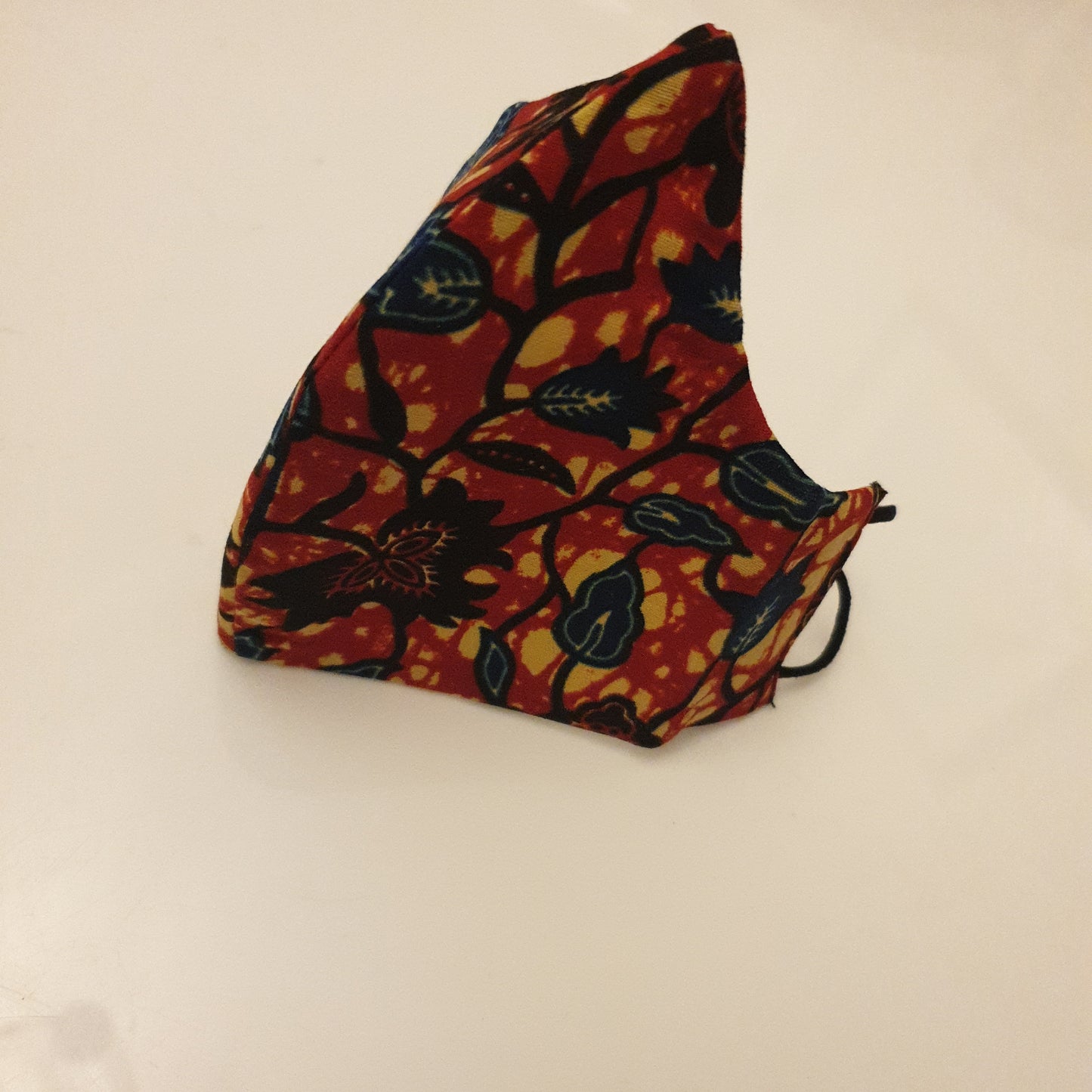 Red and blue fabric cotton face mask