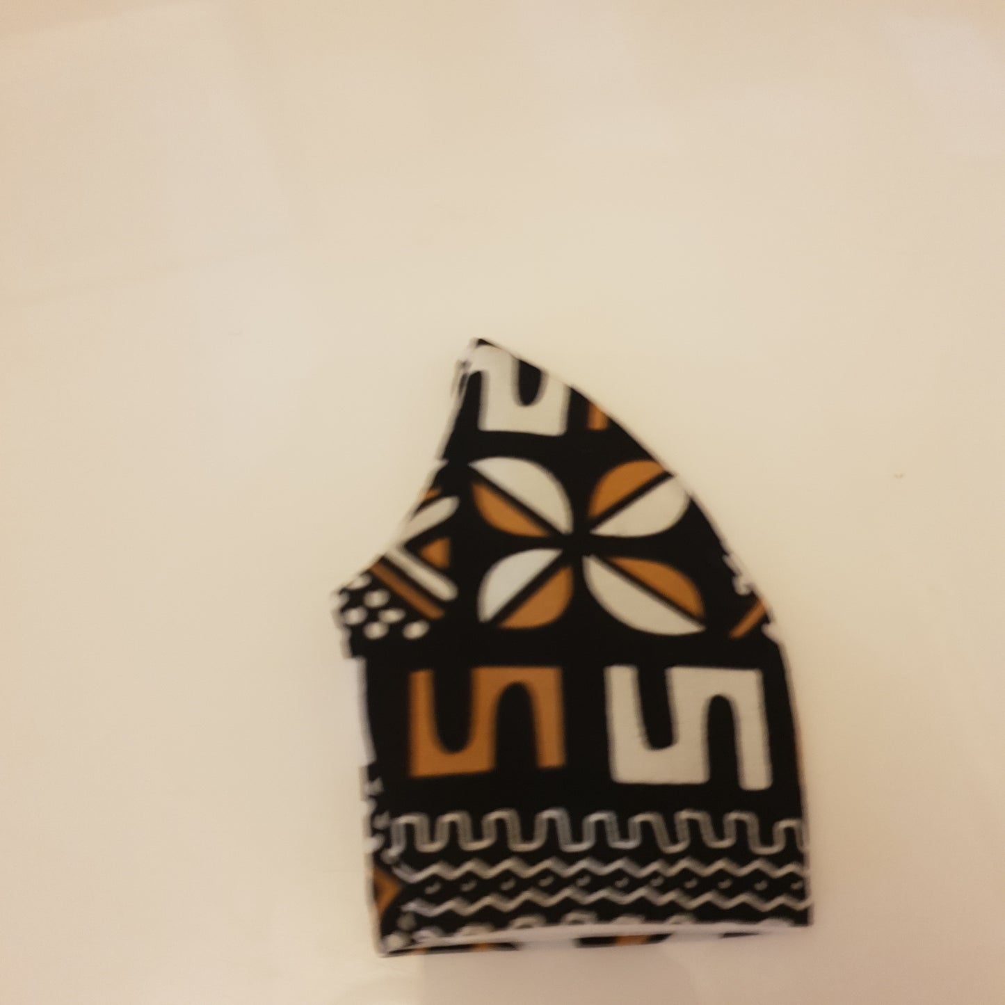 Black mud cloth print - Cotton face mask