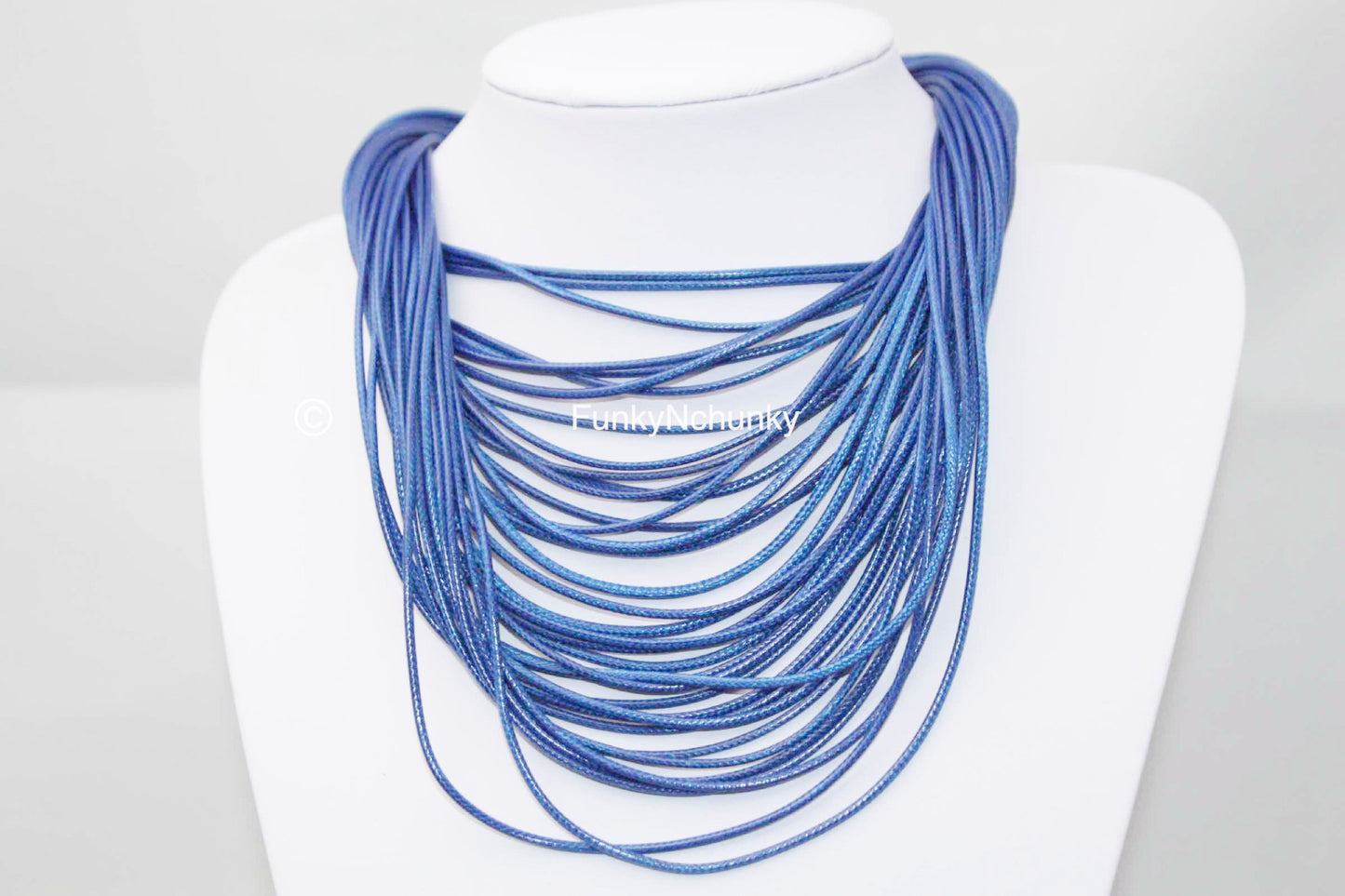 Multi String wax Statement Necklace