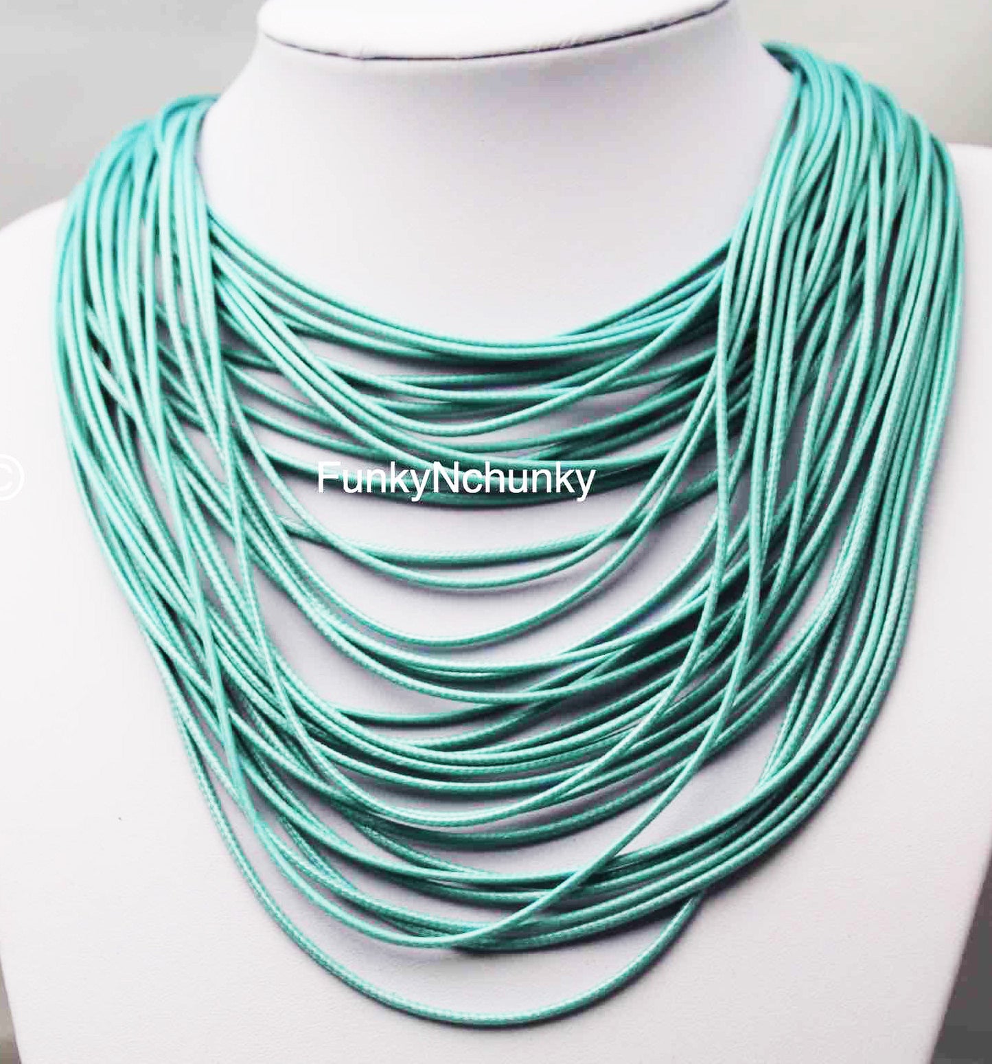 Multi String wax Statement Necklace