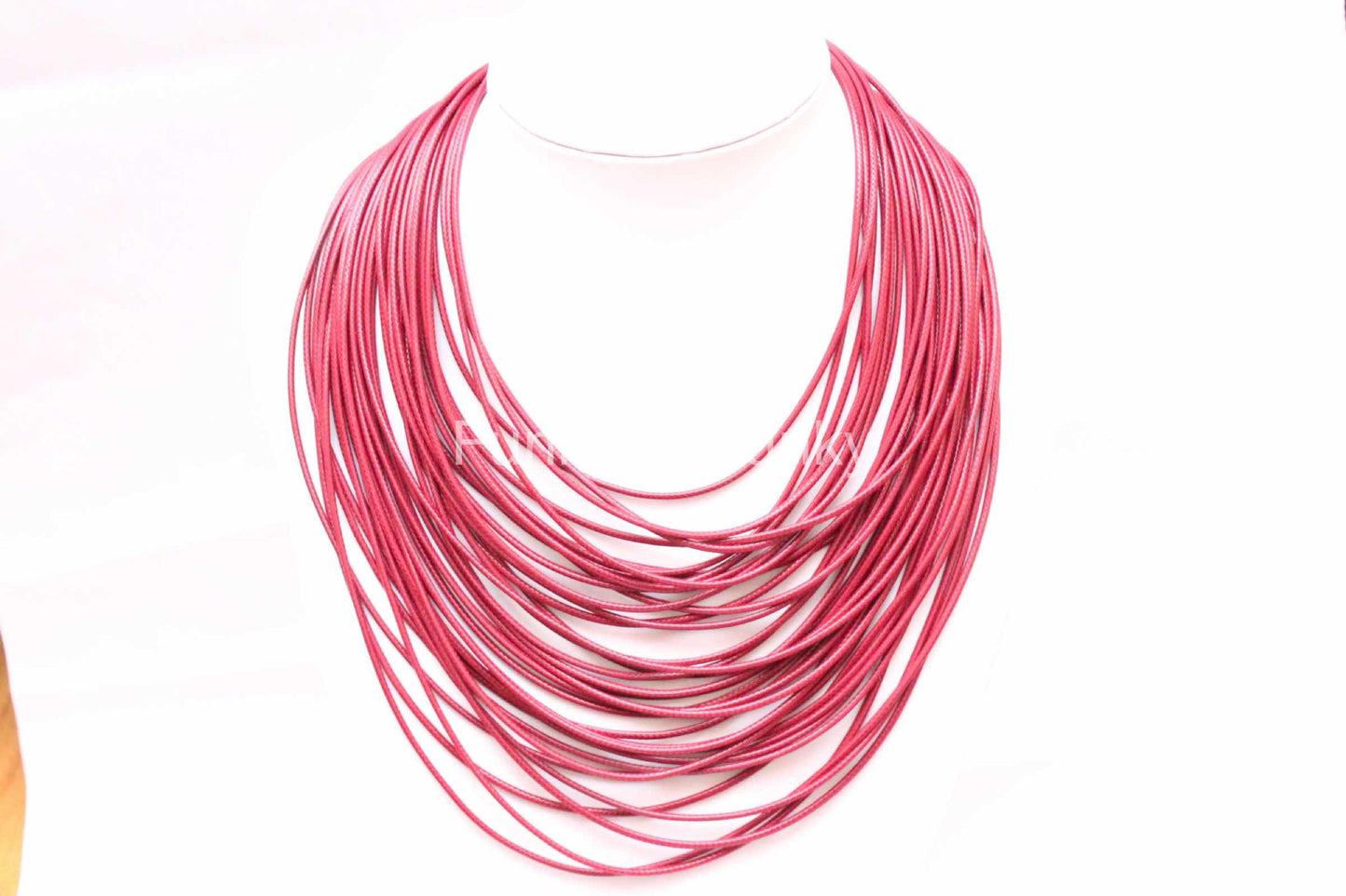 Multi String wax Statement Necklace