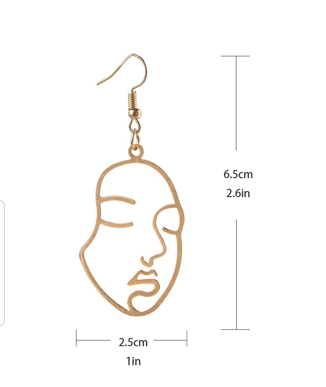 Abstract Hollow Out Face Statement Earrings