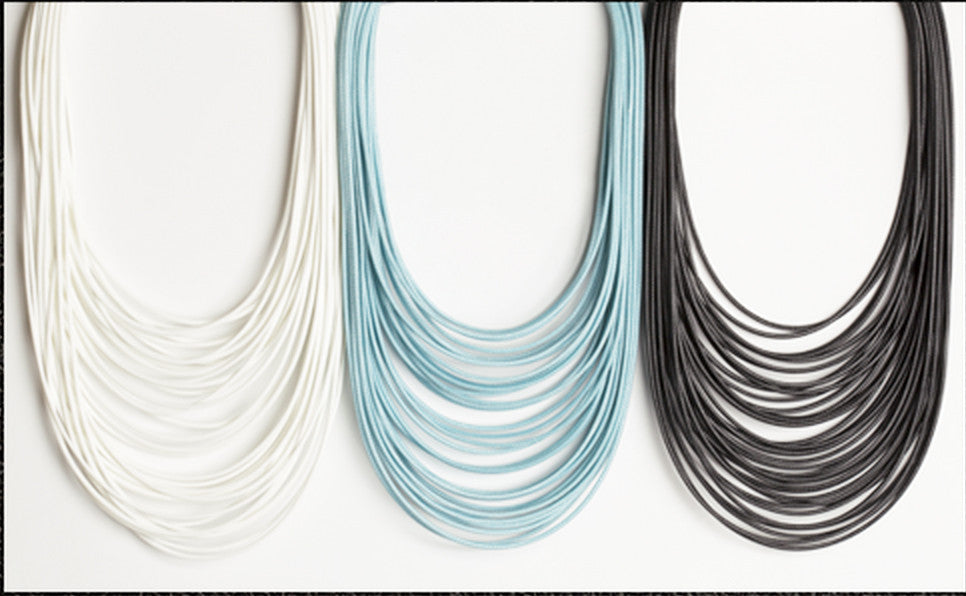 Multi String wax Statement Necklace