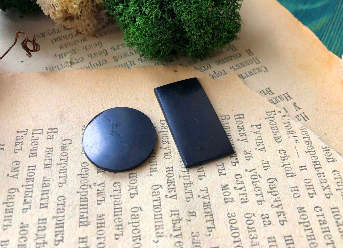 Polished Shungite Plates for Phone / rectangle tile