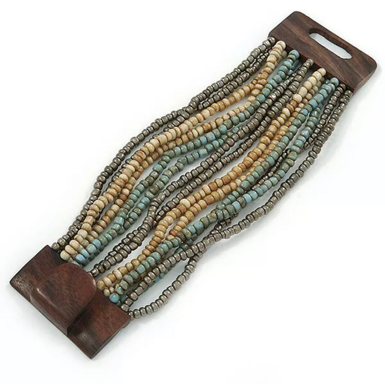 Multi strand Glass Bead statement bracelet