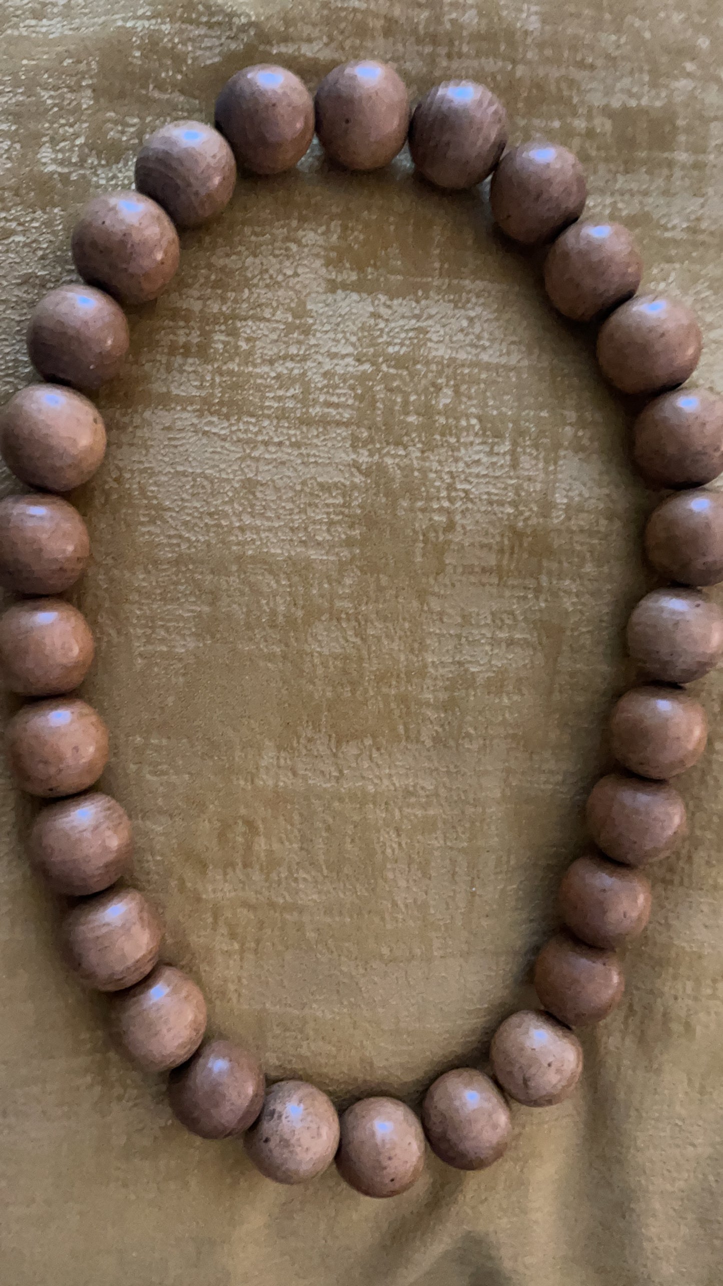 Brown wooden bead necklace