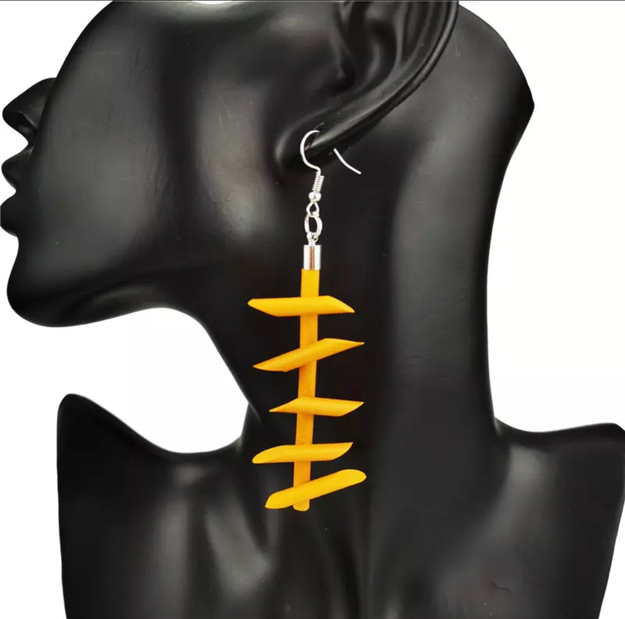 Light Orange Multicoloured Rubber Earrings