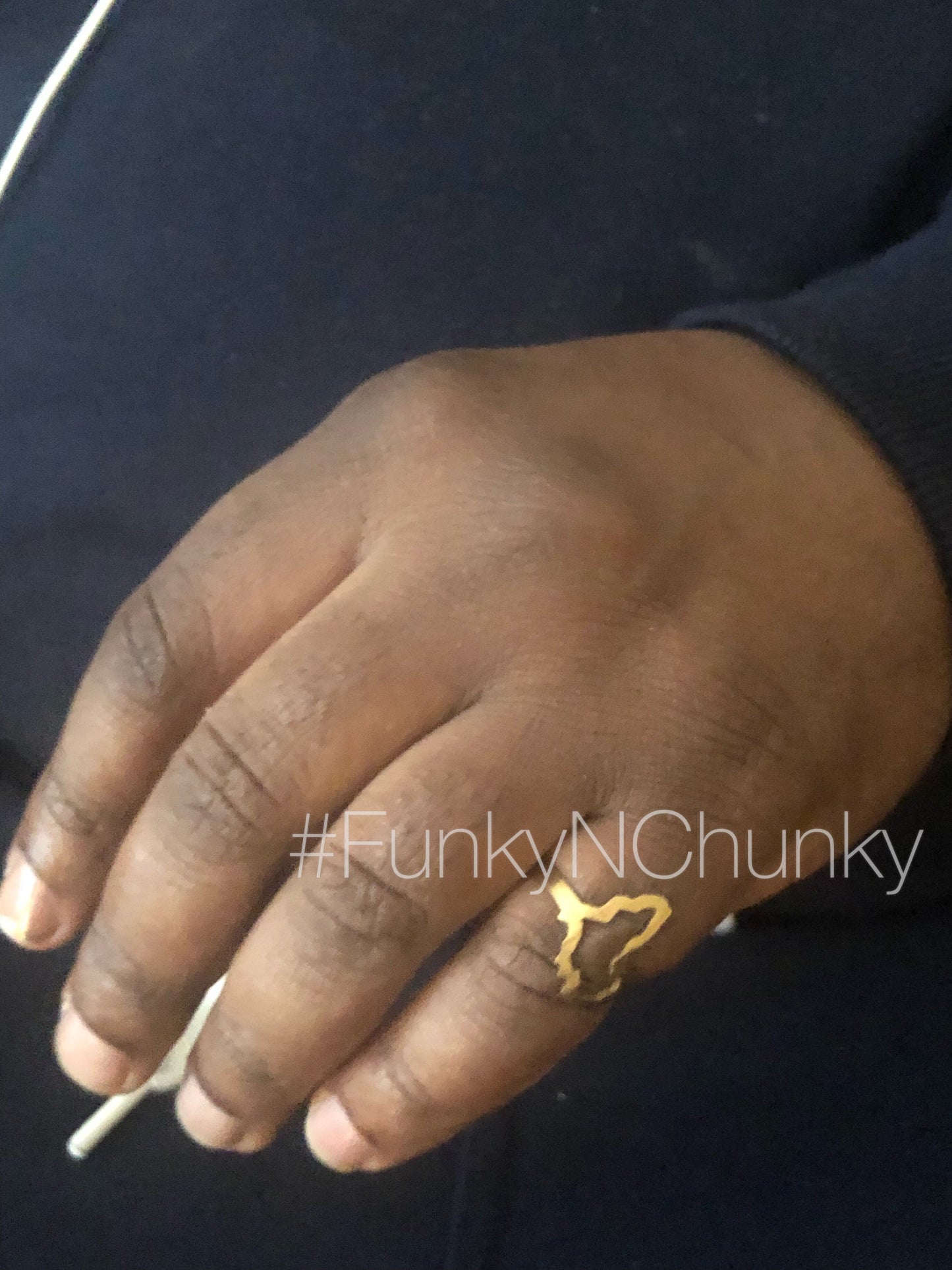 Adinkra symbol ring -brass