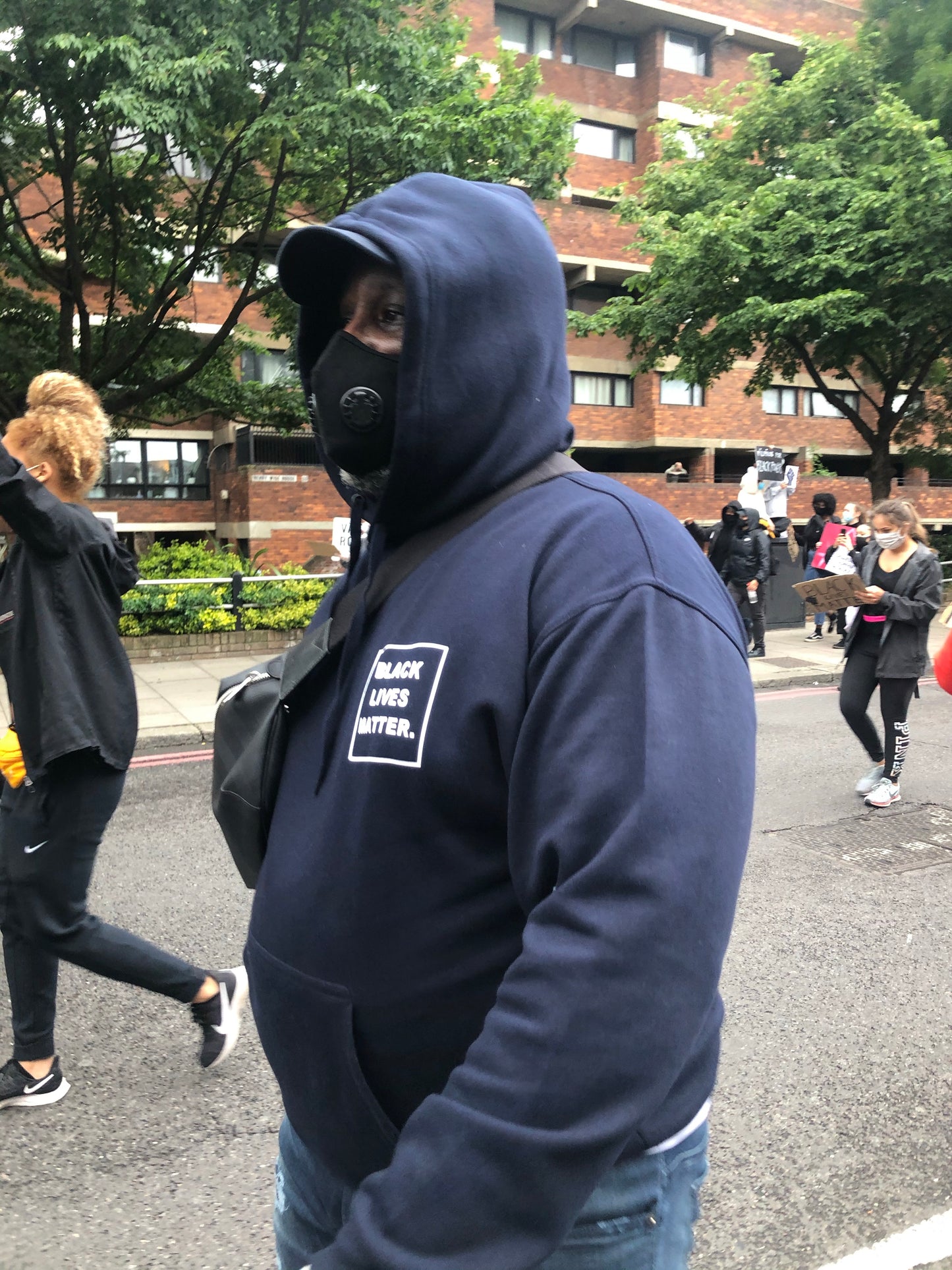 Black Lives Matter hoodie - Navy blue