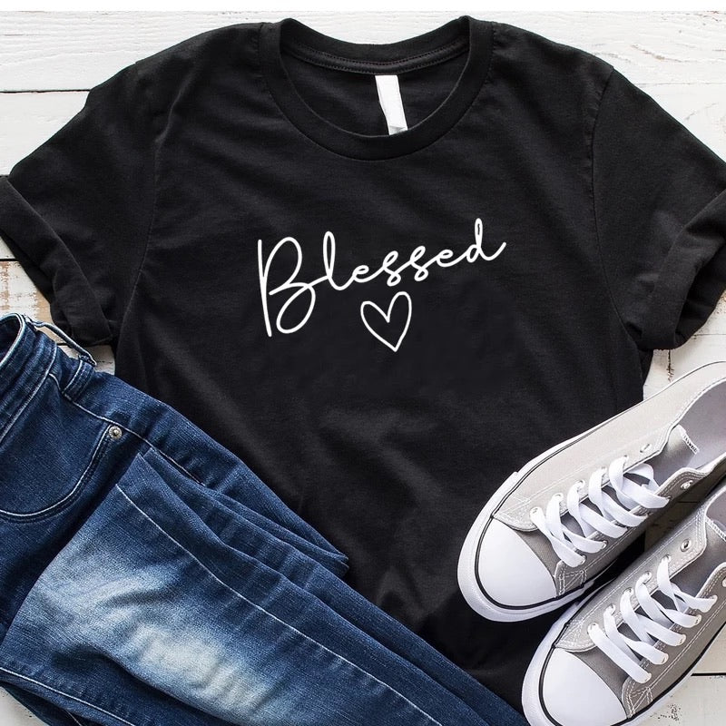 Blessed 💛 T-shirt in black
