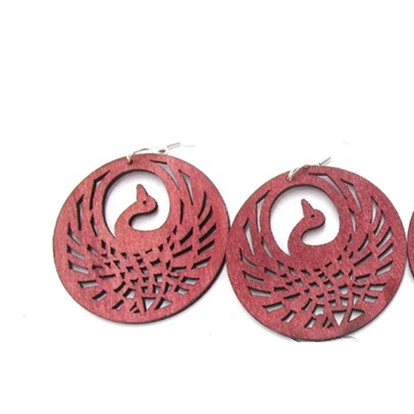 Peacock Wooden Earrings