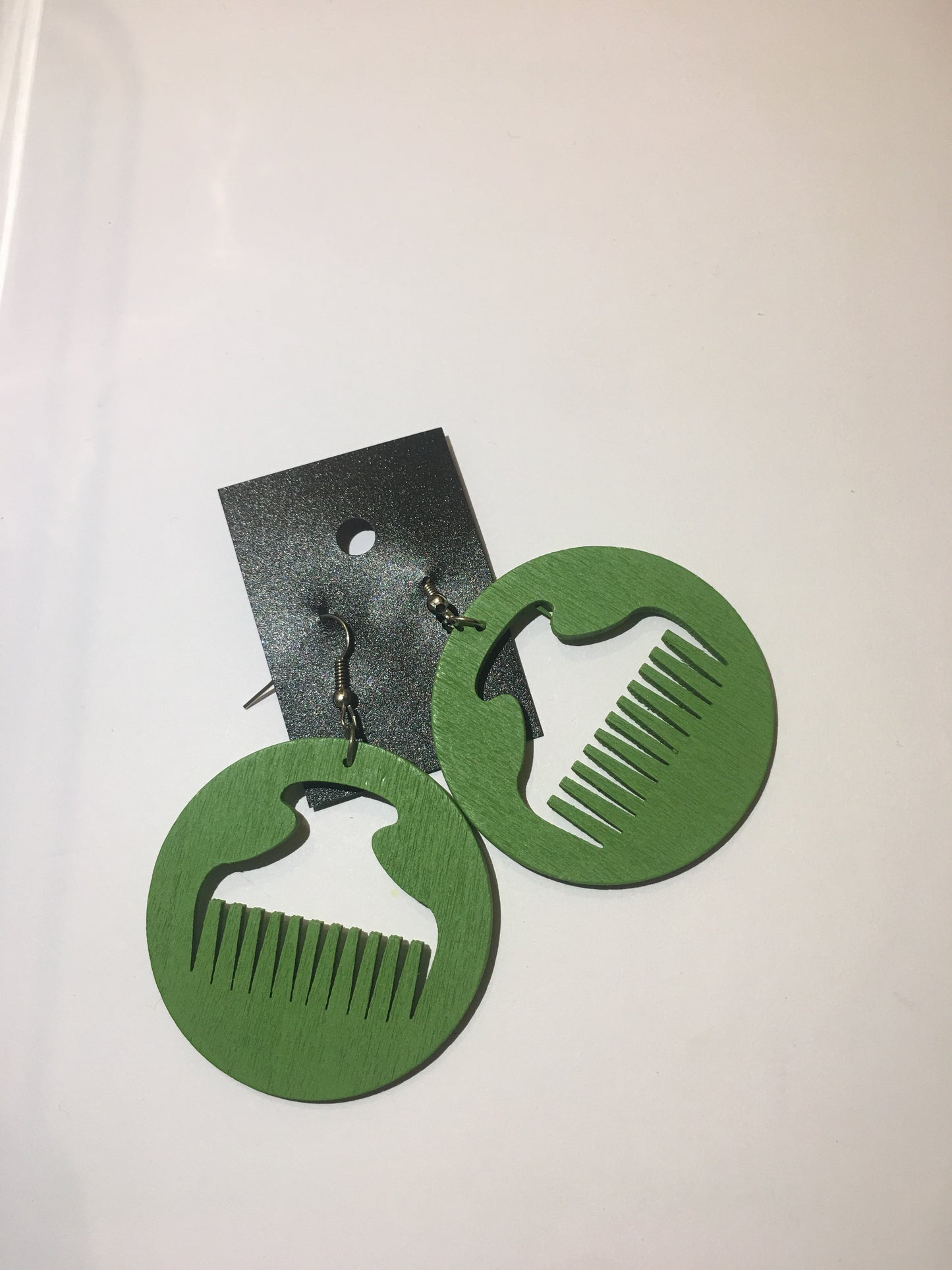 Disc Afro Comb Earrings