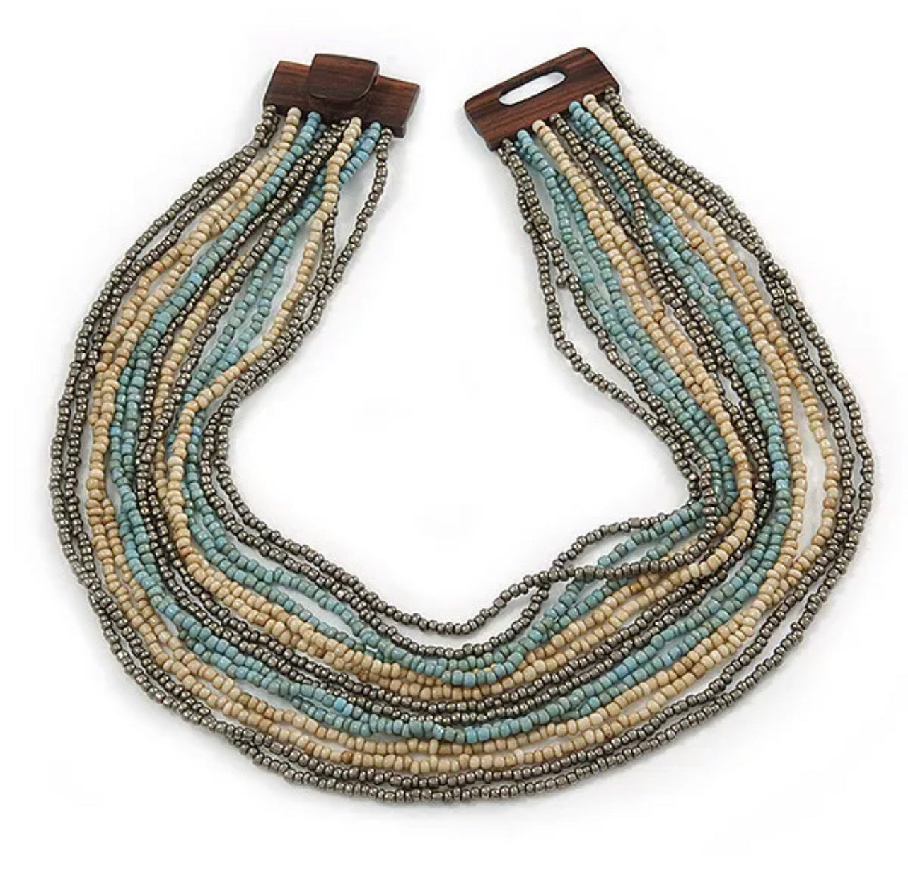 Multi strand Glass Bead statement bracelet