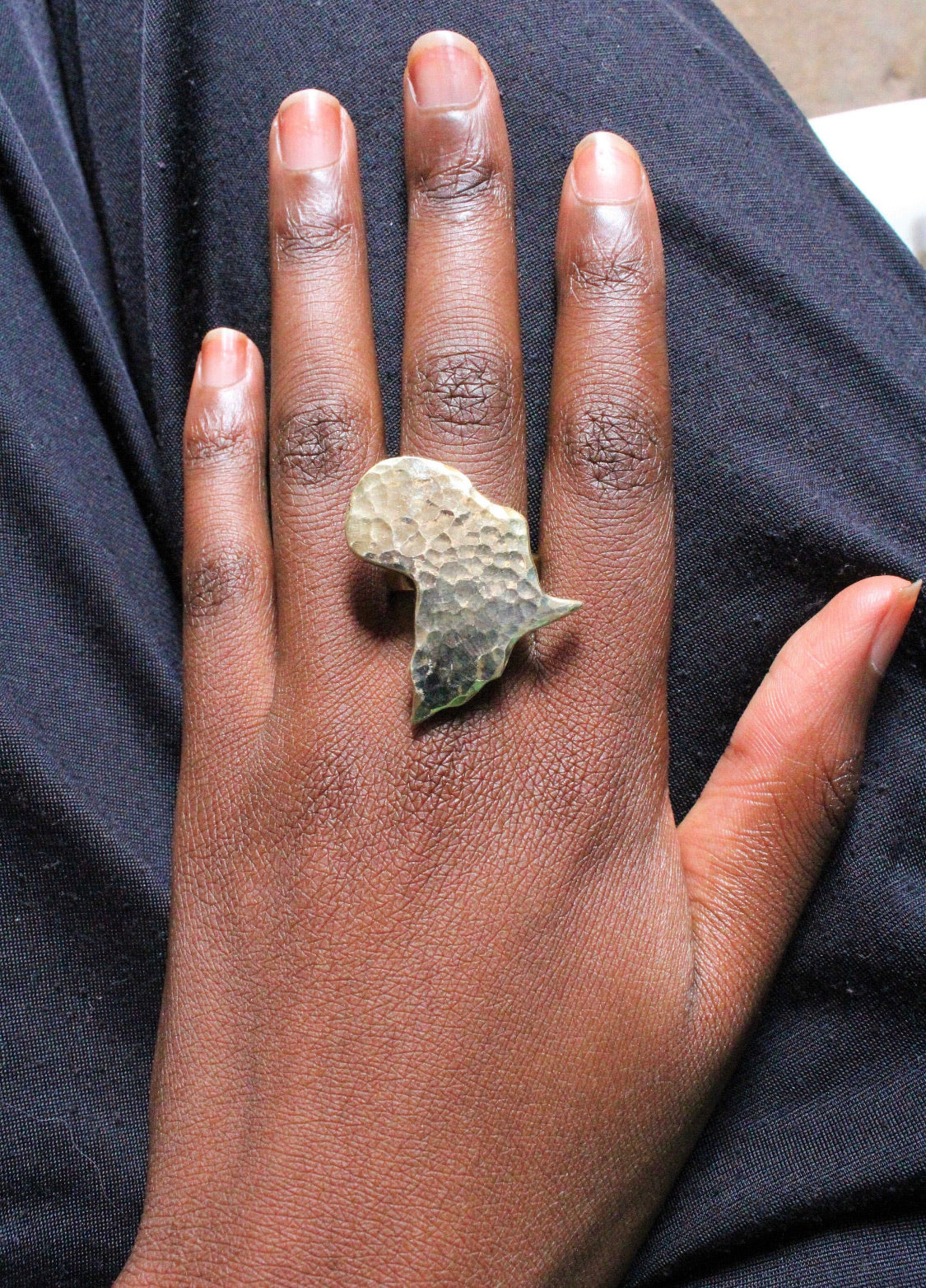 Brass Africa Ring unisex and adjustable - Medium