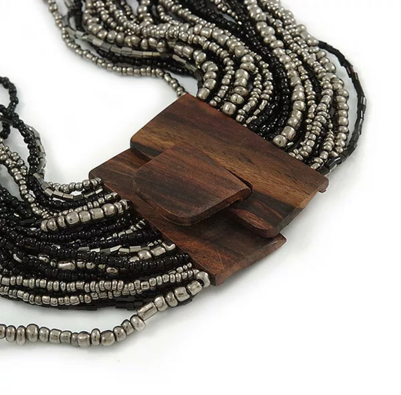 Multi strand Glass Bead statement necklace