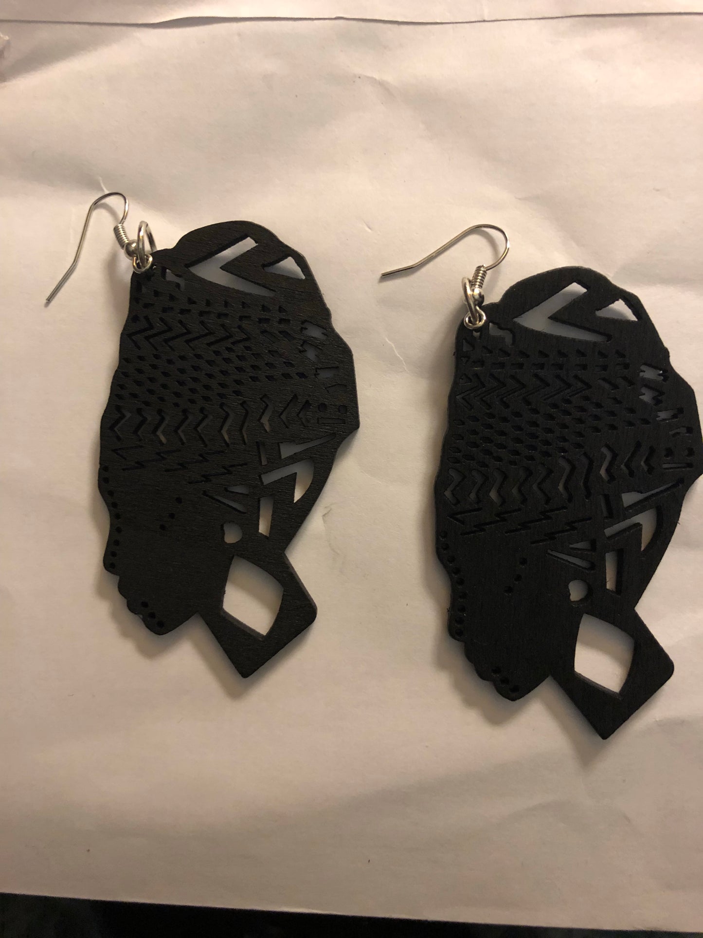 Wooden Head Wrap Nubian Earrings