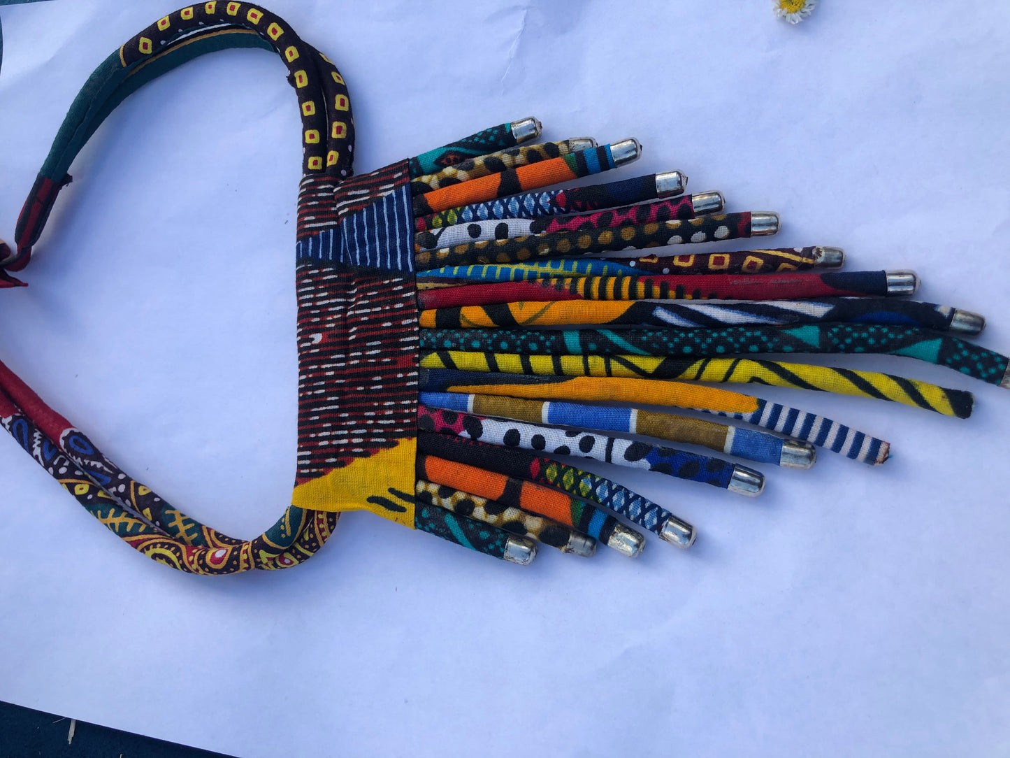 African layered necklace