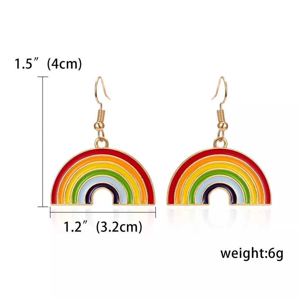 Rainbow Dangle Earrings