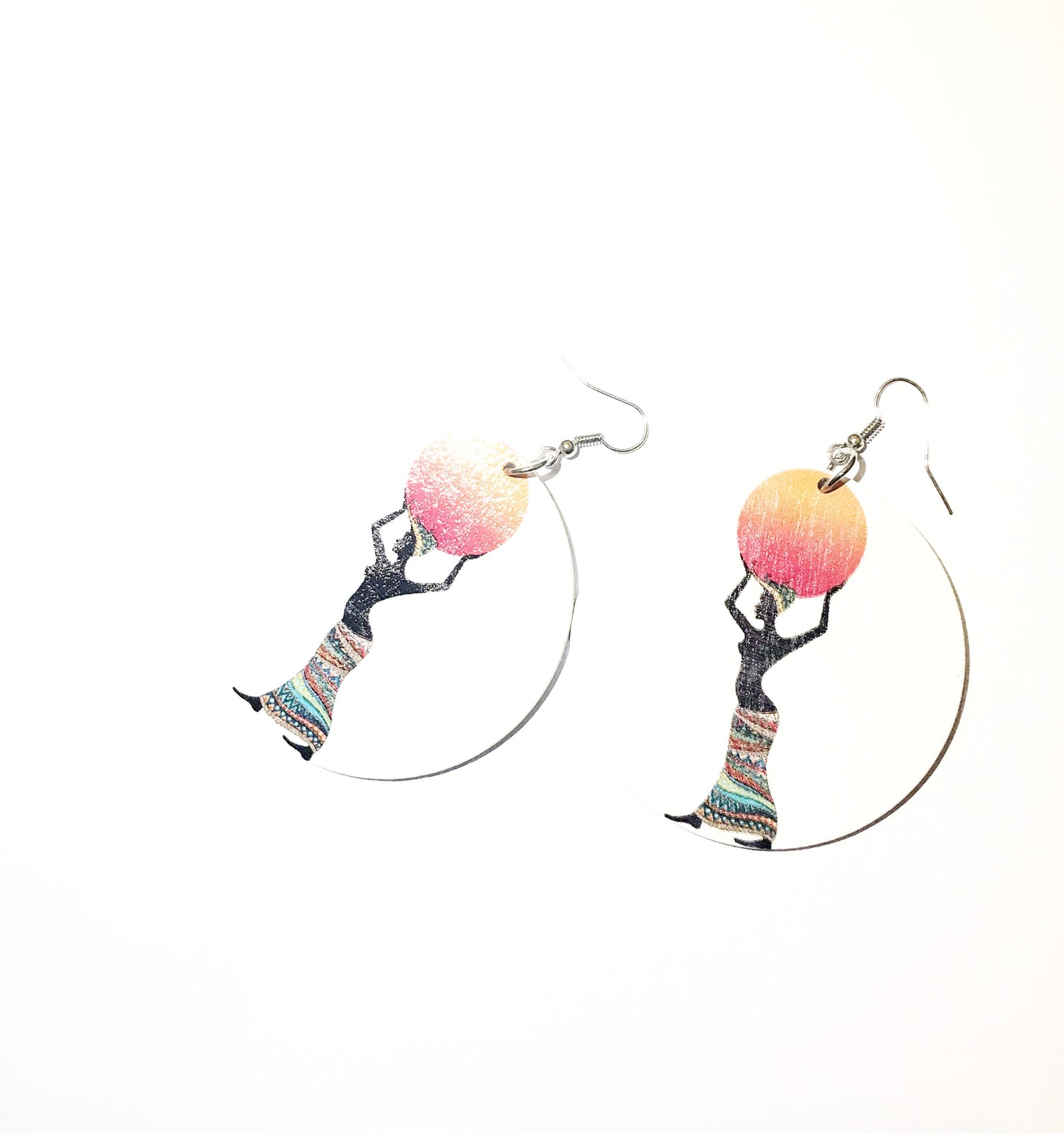 Water Carrier Female- Circle Earrings