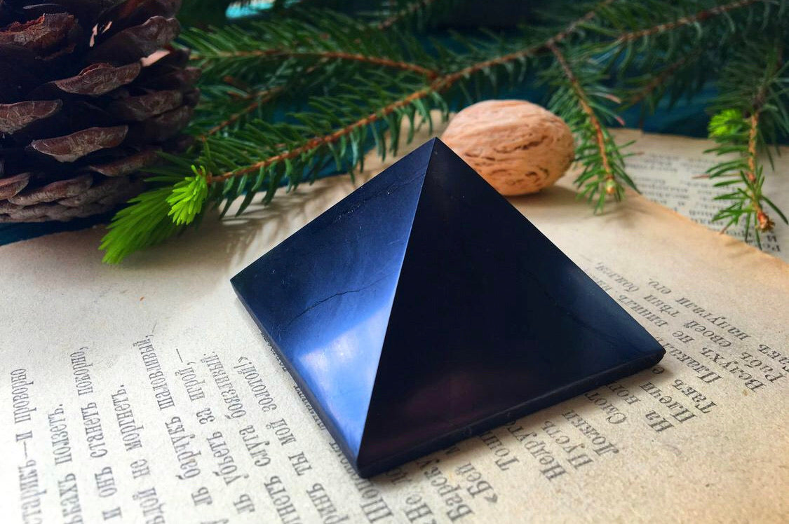 Shungite pyramid