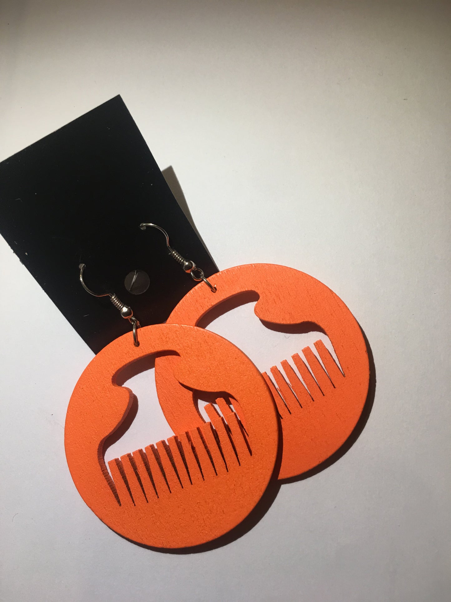 Disc Afro Comb Earrings