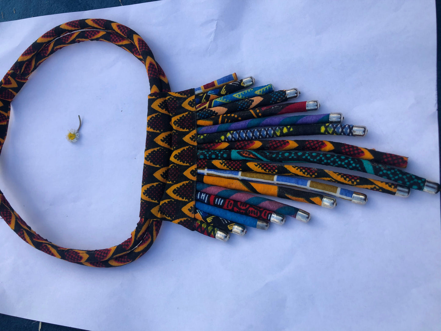 African layered necklace
