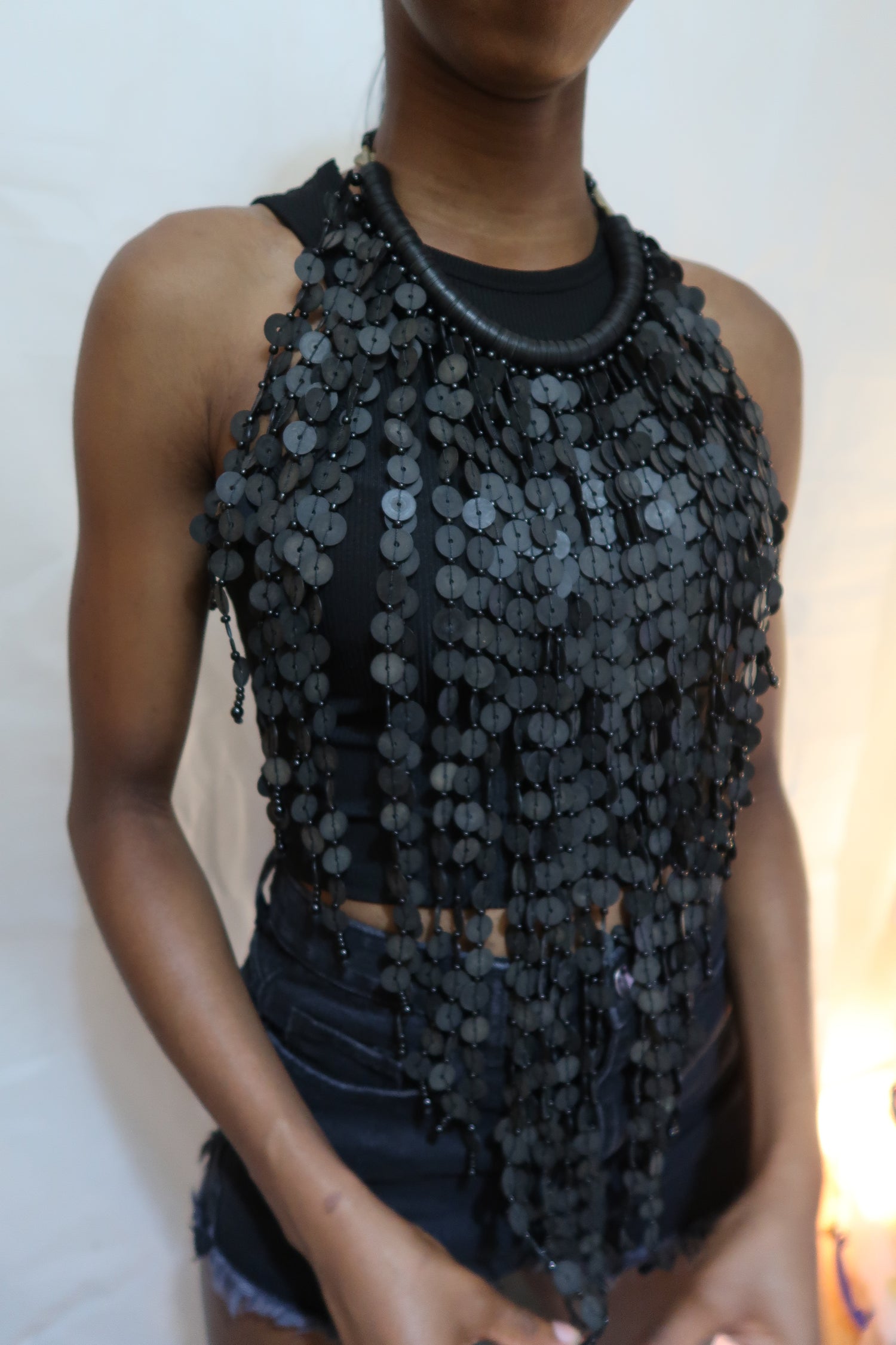 Bead statement necklace