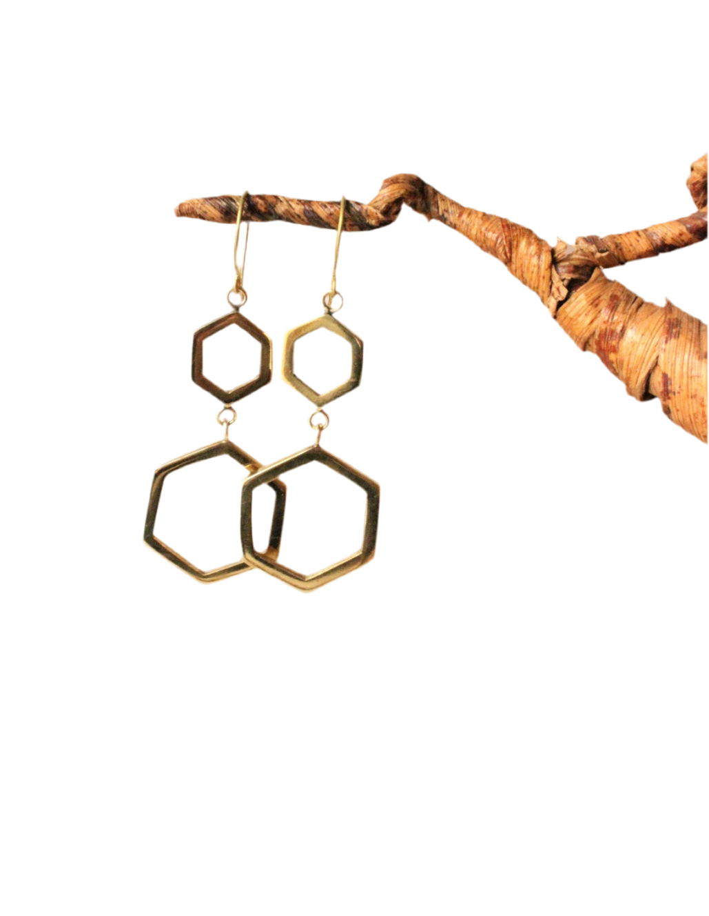 Geometric pendant earrings