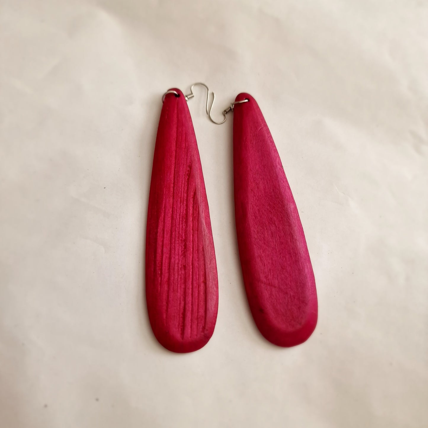 Pink rounded earrings