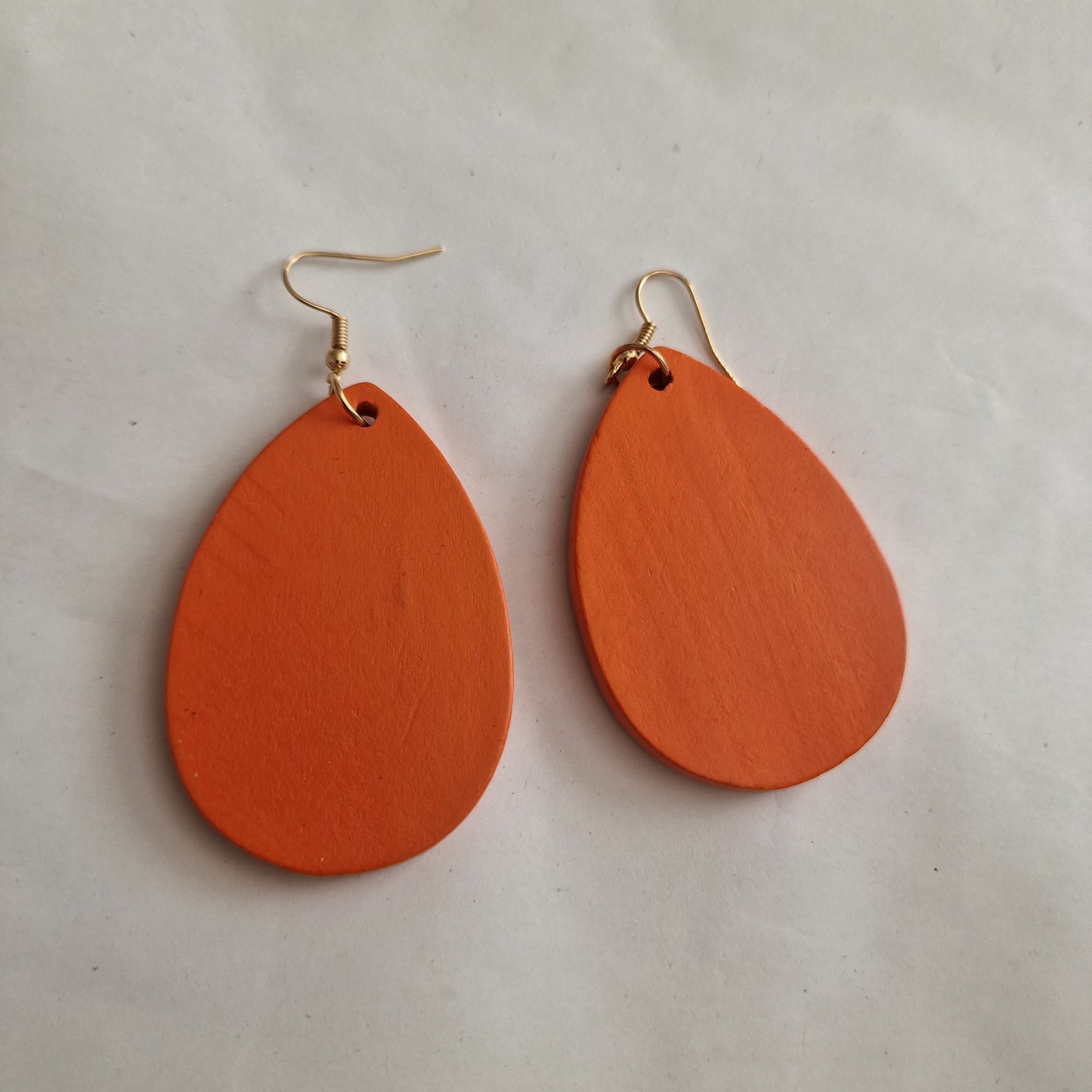 Wooden earrings - orange