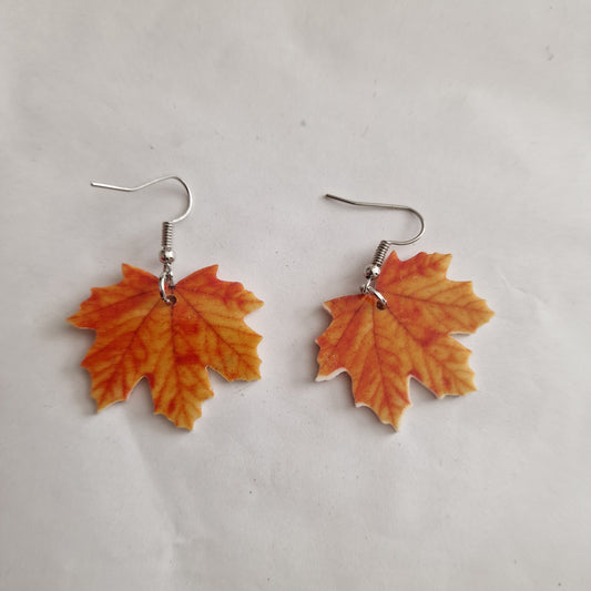 Leaf shaped earrings