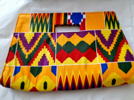 kente clutch bag