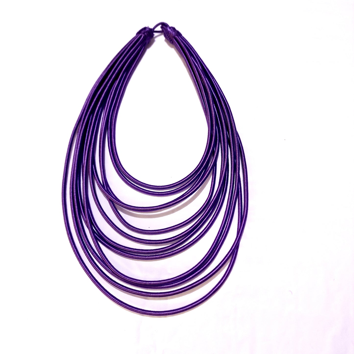 Purple 12 Strand silk layered necklace