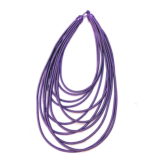 Lilac 12 Strand silk layered necklace