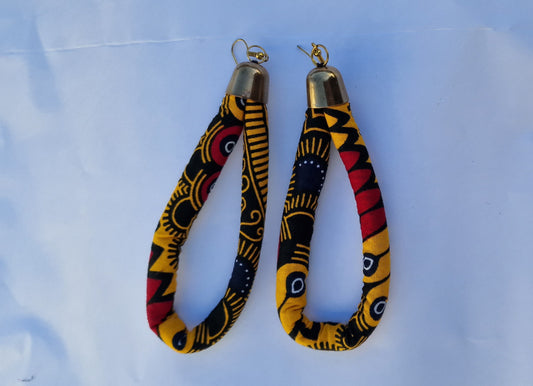 Colourful African fabric earrings