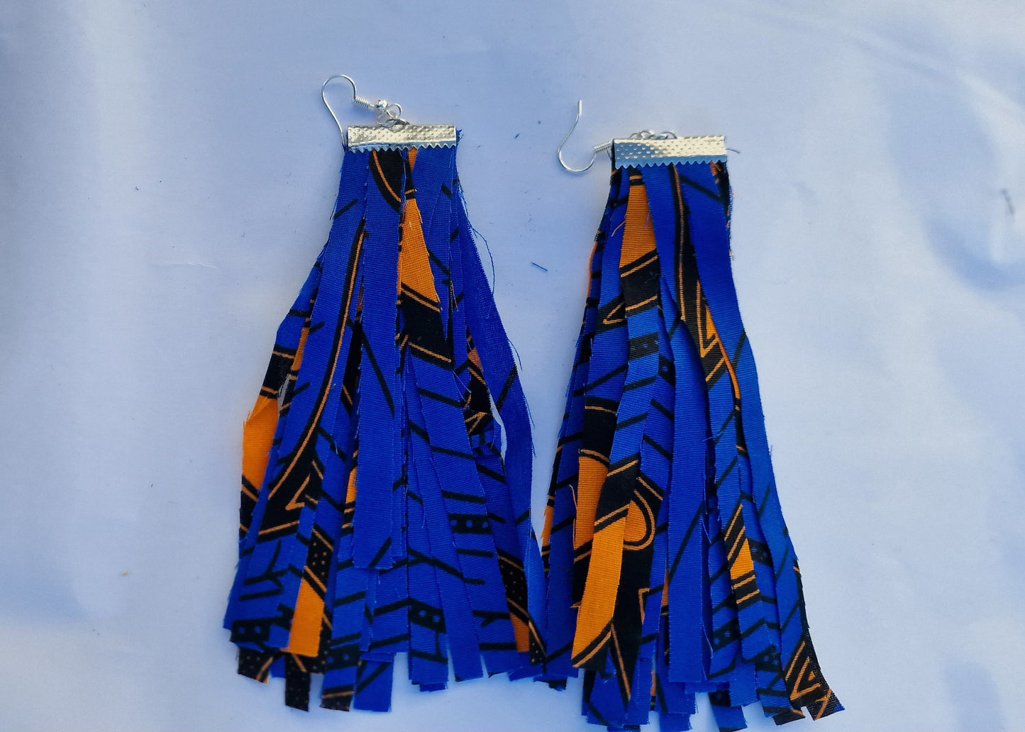 Colourful Statement African fabric earrings