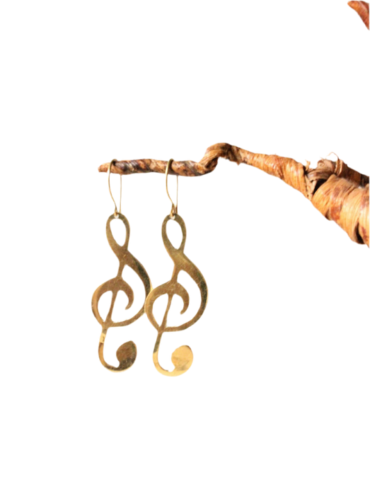 Music symbol earrings