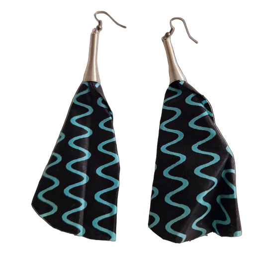 Fabric statement earrings