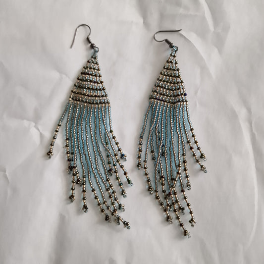 Tassels Long Drop Earrings Handmade