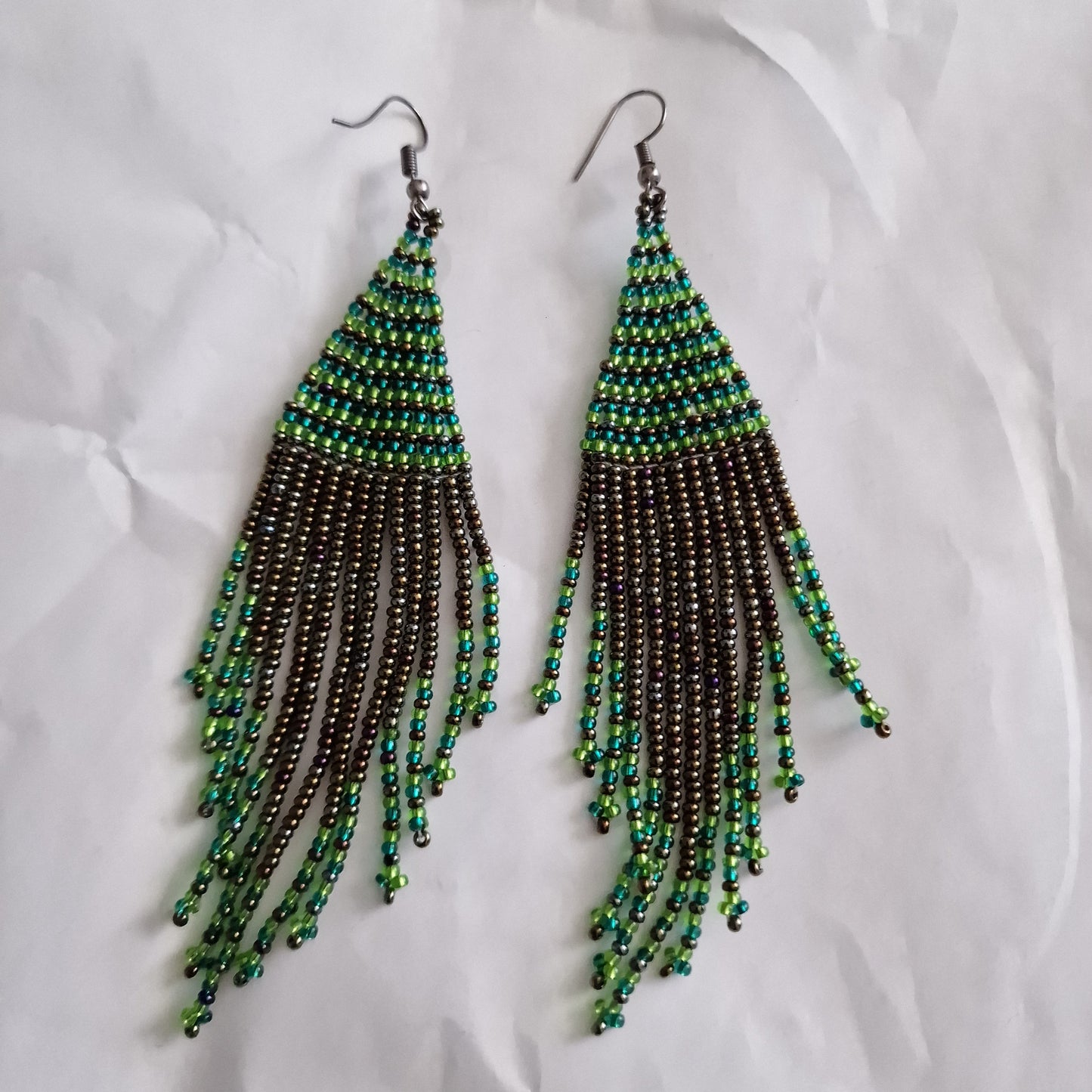 Tassels Long Drop Earrings Handmade