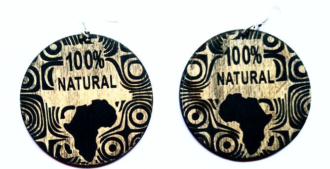 100% Natural - wooden earrings