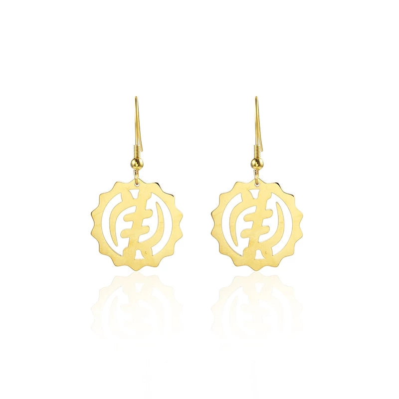 Adinkra Gye Nyame Symbol African Earrings