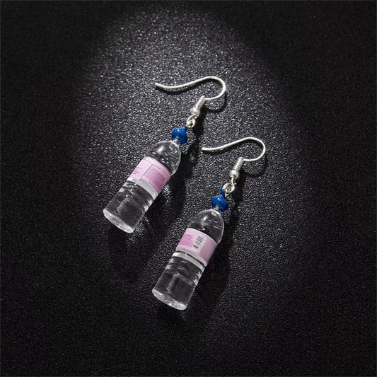 Spring Water Bottle Pendant Dangle Earrings