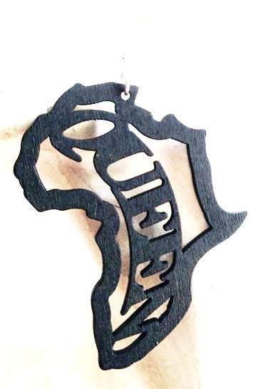 African Queen Wooden Earrings