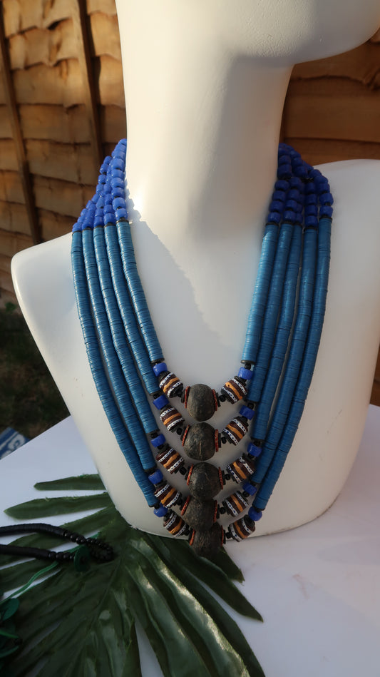 Blue statement necklace