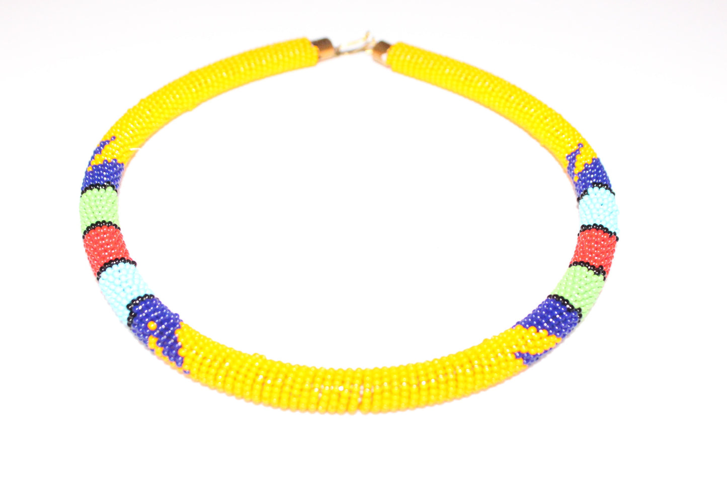 Handmade maasai yellow necklace